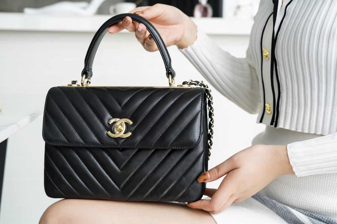 CHANEL Trendy CC25 Pre-Owned medium Chevron Trendy handbag 25cm